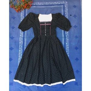 Vintage Dresses - Vintage Midi Dirndl Austrian Dress Vintage Dresses - Vintage Midi Dirndl Austrian Dress